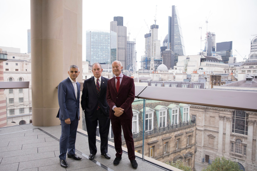 Sadiq Khan sindaco di Londra_ Mike Bloomber e Norman Foster (2)